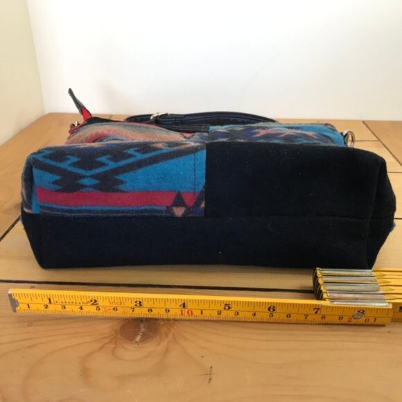 Hand Crafted Southwestern Print Fabric Shoulder Bag Purse Original by Louise - Picture 6 of 11